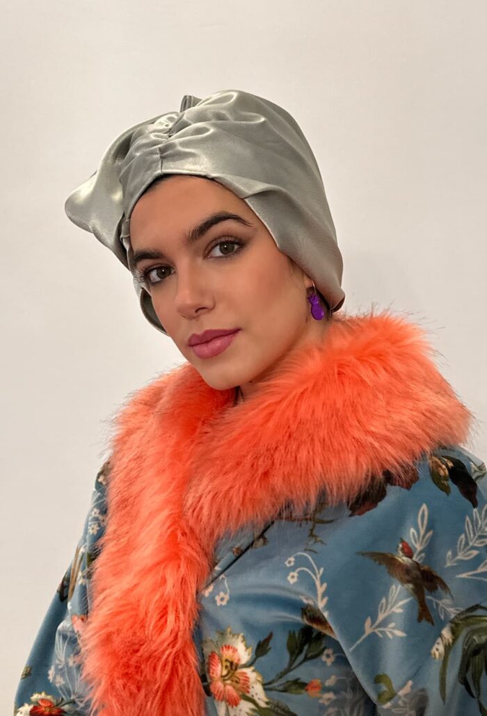 turbante gris - Alberta modest fashion